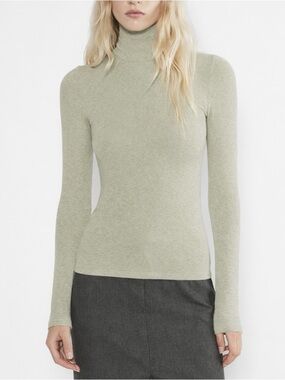 Aritzia Wilfred Long Sleeve Turtleneck Top in Khaki